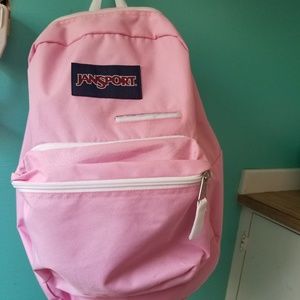 Girls Jan sport baby pink  back pack